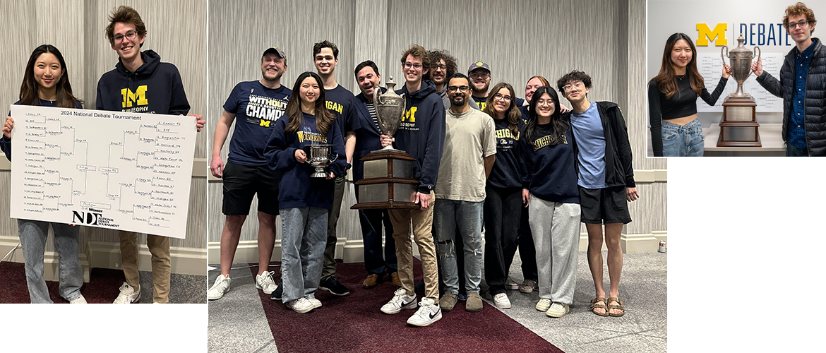 The University of Michigan wins the 2024 78th National Debate Tournament!